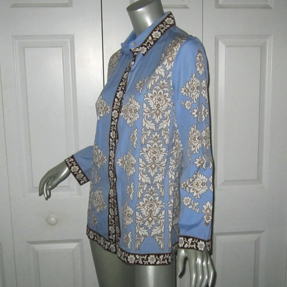 Tommy Bahama Blue Scroll Pattern Button-Down Shir… - image 3